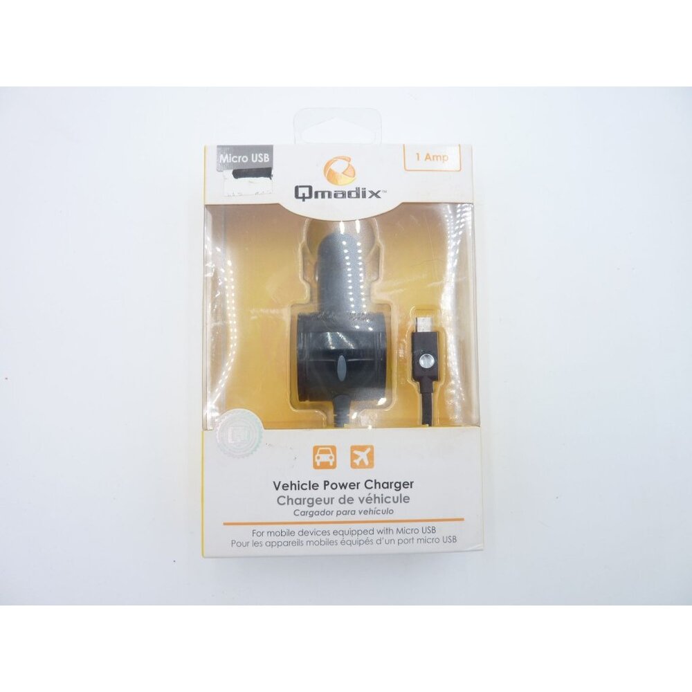 Qmadix vehicle power charger Micro USB NEW